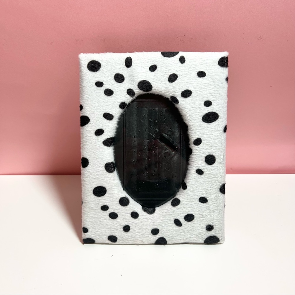 Vintage Y2K 2000s mcbling fuzzy fur animal print picture frame